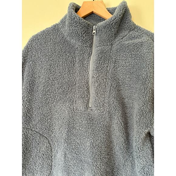 Koolaburra by UGG Sherpa Pullover Fleece Blue Size Medium - Picture 4 of 8